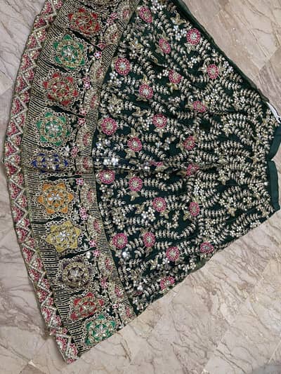bridal wear lehnga for mehndi event in good condition