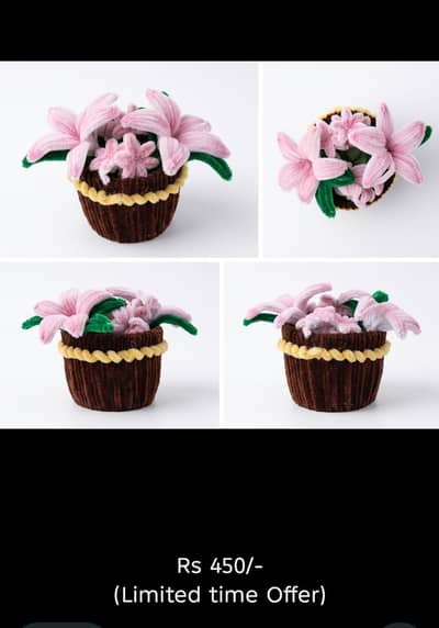 Aesthetic Handmade Mini Floral Pot / Table Decor