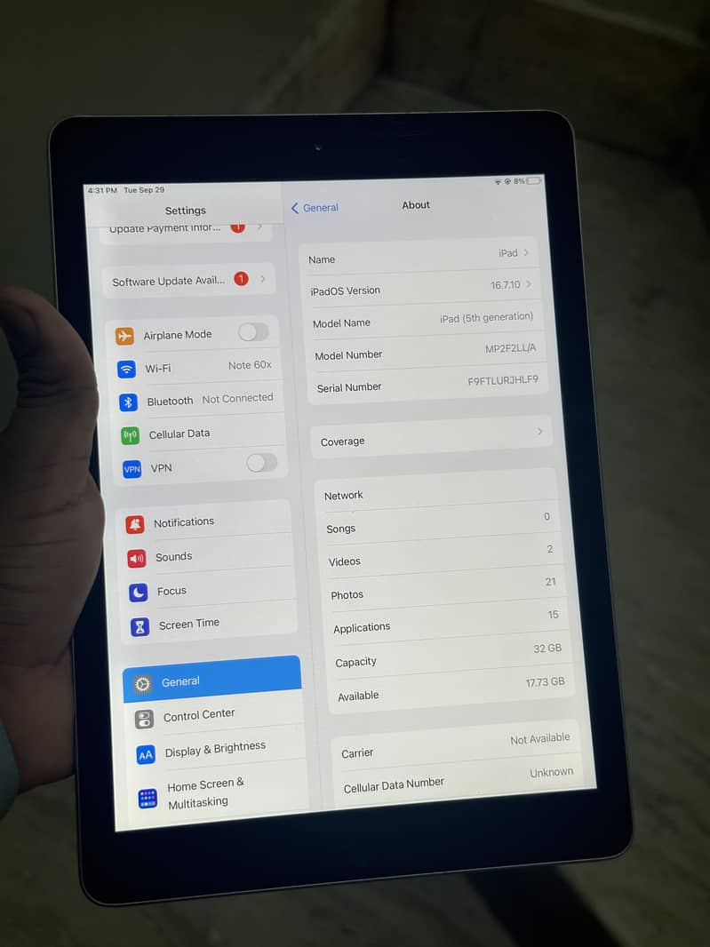 iPad 5th Generation 32GB 1