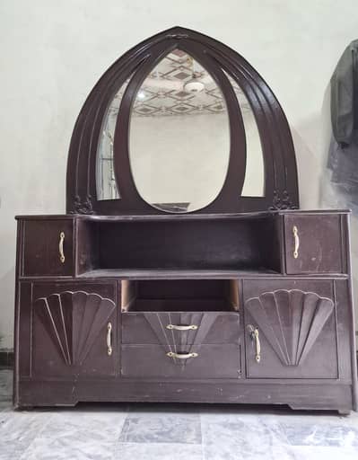 Wooden Dresser with Mirror