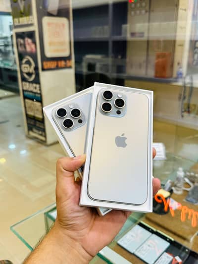 iPhone 15 Pro Max PTA 256GB 83-89 health Waterpack with Box