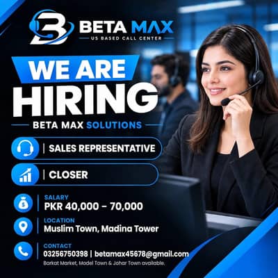 sale's representative and closer required-betaMax solutions
