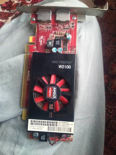 2GB AMD FirePro w2100 Graphic Card + Required Driverss one Hand Used