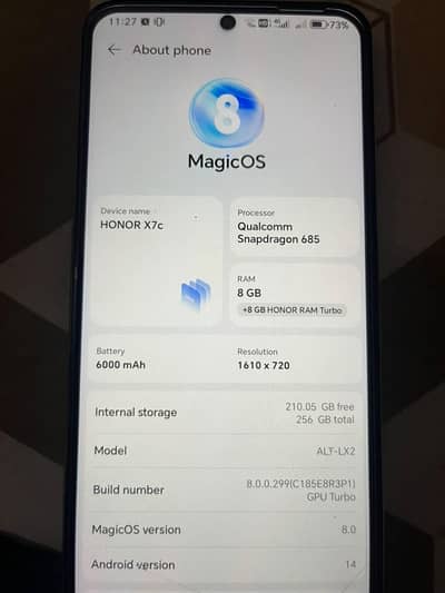 Honor x7c