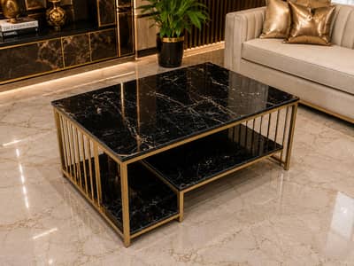 Luxury Golden frame coffee table Liaquatabad 10 factory