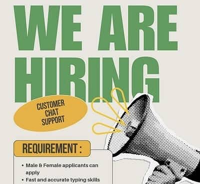 Hiring Customer Support & Sales Person/ job for customer support