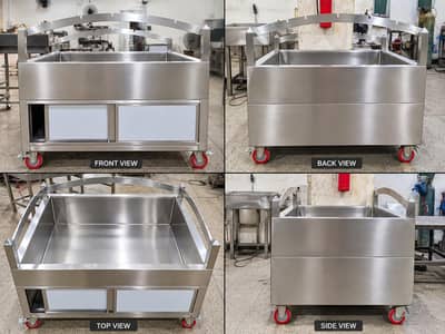 Stainless Steel Sajji Counter 4x4 – Commercial Kitchen