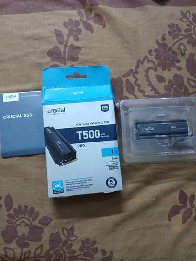 NEW SSD(Storage)Crucial 1TB T500 Gen4 NVME M. 2 PRO W/Heatsink
