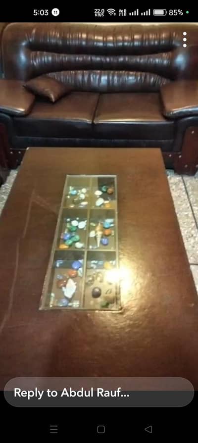 5 seter sofa with table and peur wood ka bed sale karna h