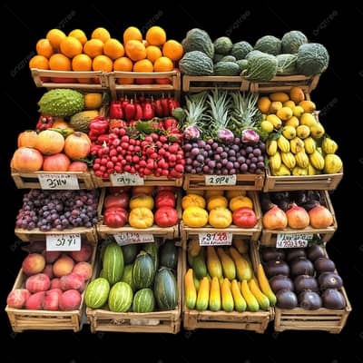 vegetable and fruits stand