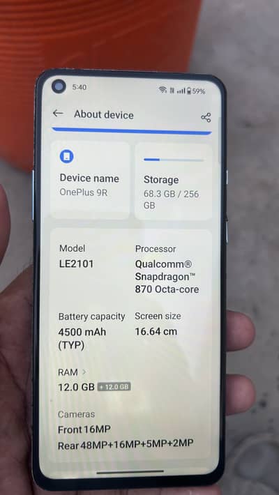 One Plus 9r 12/256