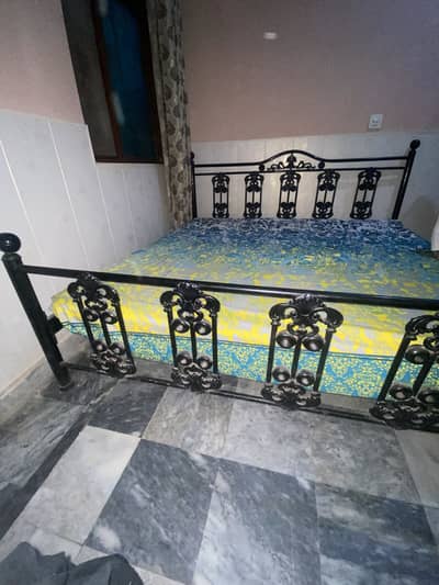 iron bed with mattress for sale