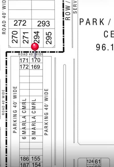 plot no 170 E main 150 fit road cornal and facing park 8 Marla commercial available for sale ideal location for plot