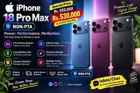 iPhone 18 Pro Max – Non-PTA | Premium Look | Brand New