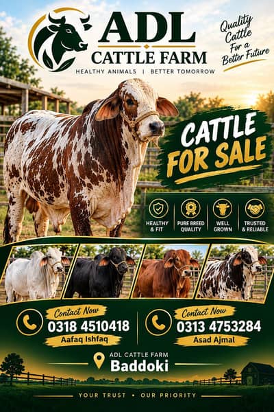 ADL cattle farm well grown pure  breed quality