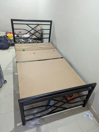 Foldable metallic bed for sale at a reasonable price with good condi