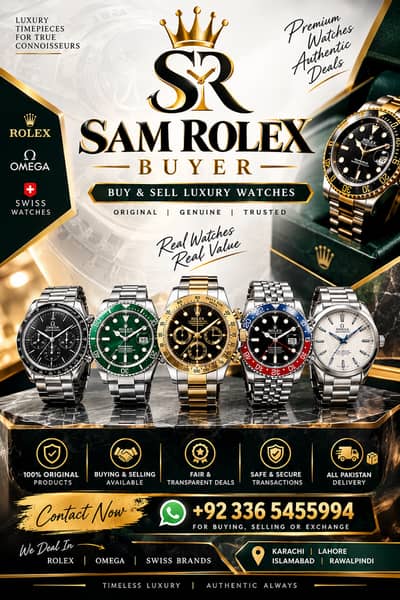 We Buy Rolex Cartier Omega Hublot Richard Mille Longines Montblanc AP