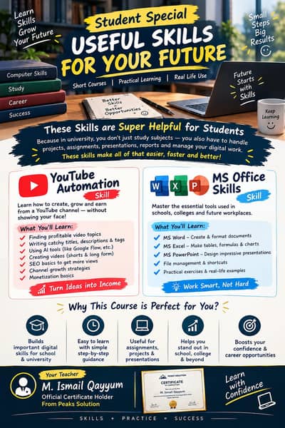 YouTube Automation & MS Office Courses | Online classes