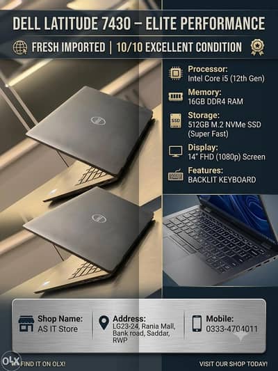 Dell Latitude 7430 core i5, 12th gen