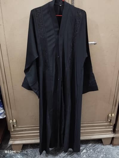 Black Embroidered Abaya used - Contact from Lahore only - Fix price