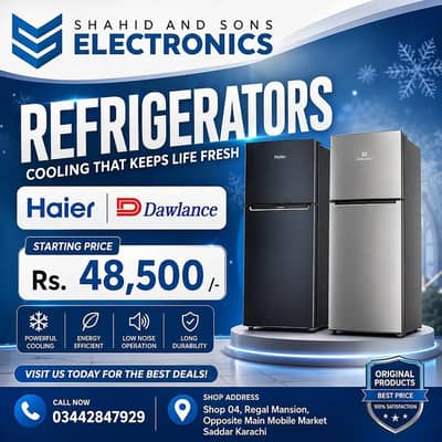 Haier & Dawlance Fridge | Refrigerators Single & Double Door