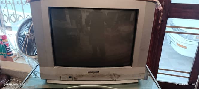 Panasonic Cathode Ray Tube TV and Trolley