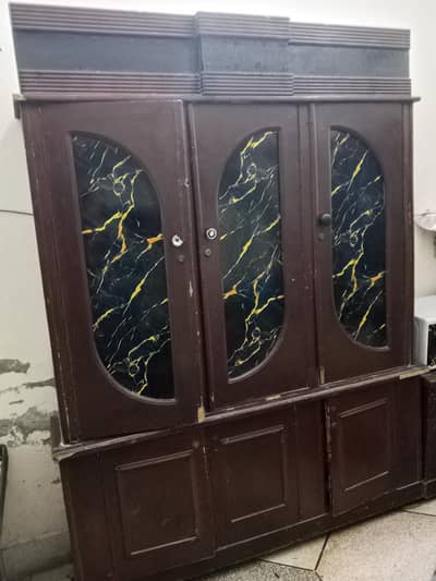 used showcase with dressing table without mirror