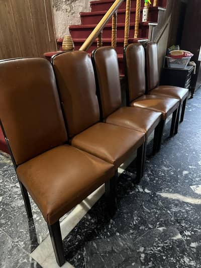 walnut wooden chairs