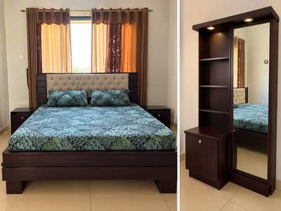 Wooden bed set