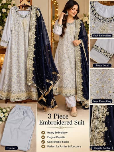 Brand New 3-Piece Embroidered Suit for Sale