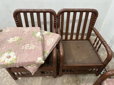 Traditional Wooden Sofa Set for Sale