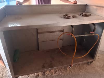 stainless steel gas stove chulah