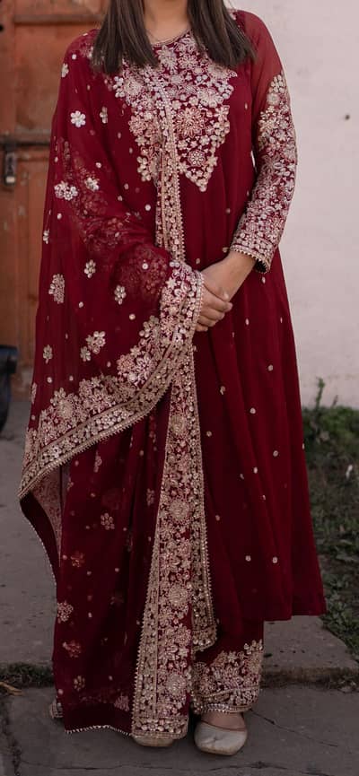 Beautiful Maroon frock