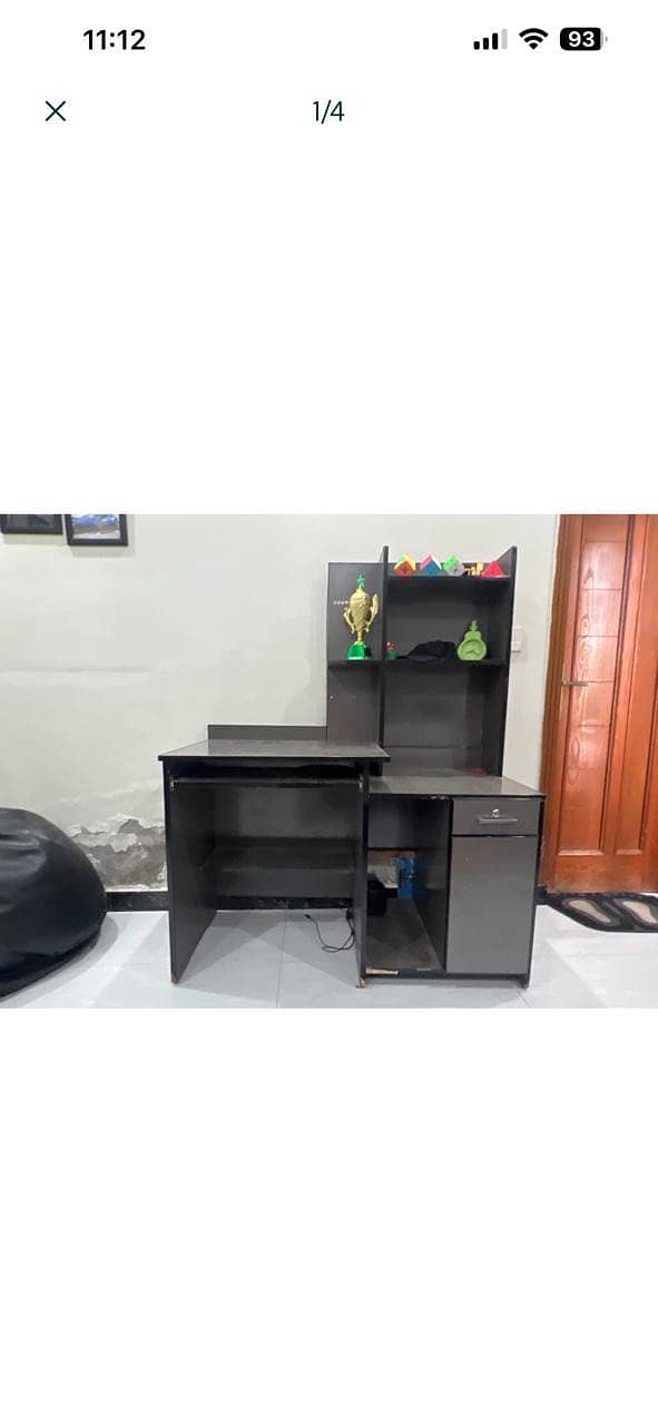 Kids bed with study table 0