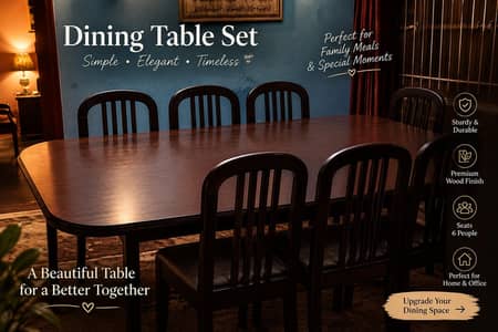 Dining table with 8 chairs(used)