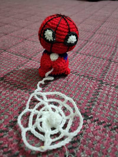 crochet Spiderman with web