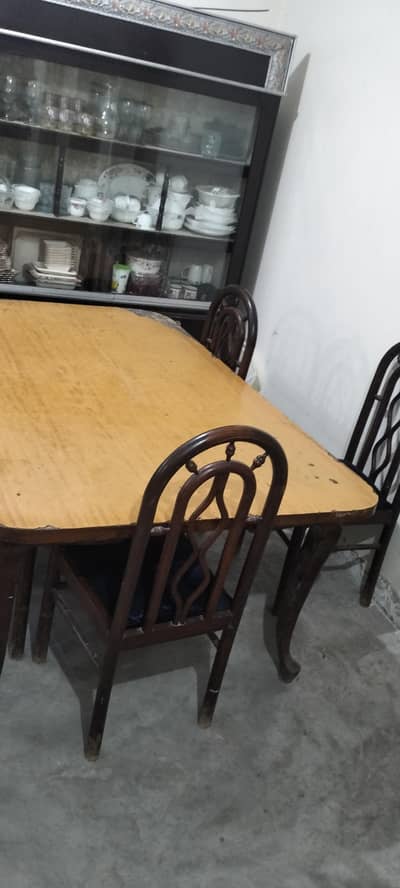 wooden dining table set