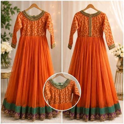 Orange Mehndi Maxi – Small Size (S)