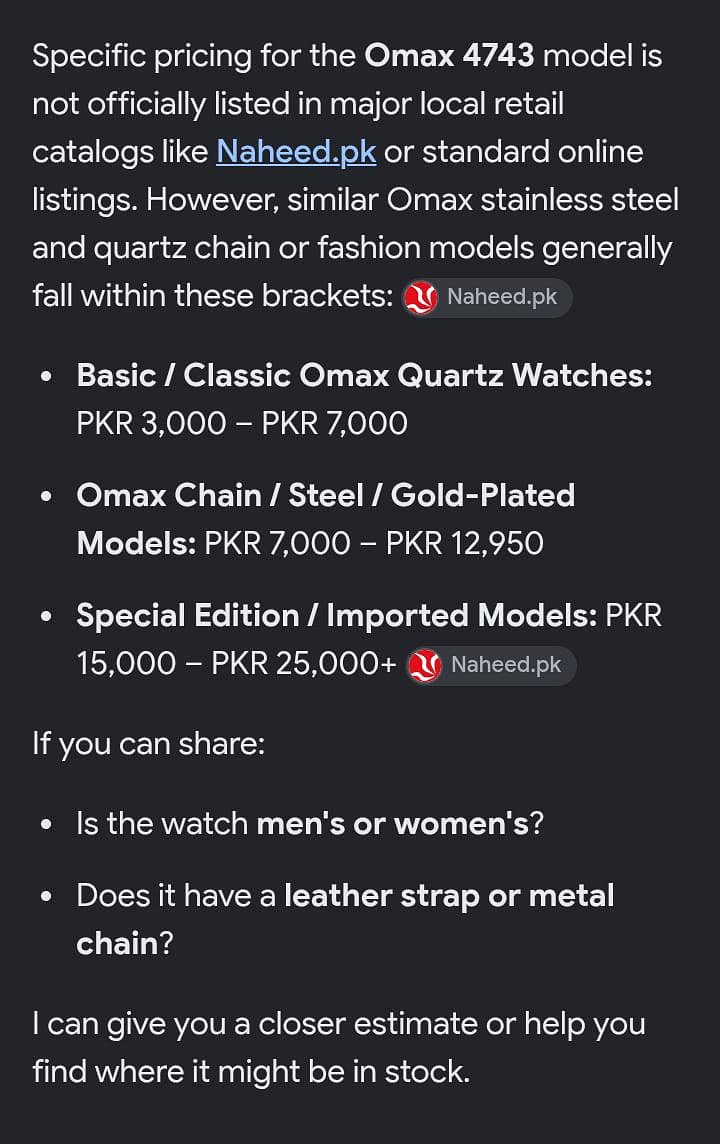 OMAX WATCH 3