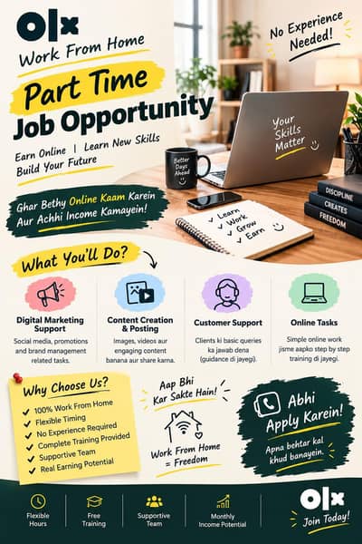ONLINE WORK AND PART TIME WORK AVAILABLE FOR MALES AND FEMALES
