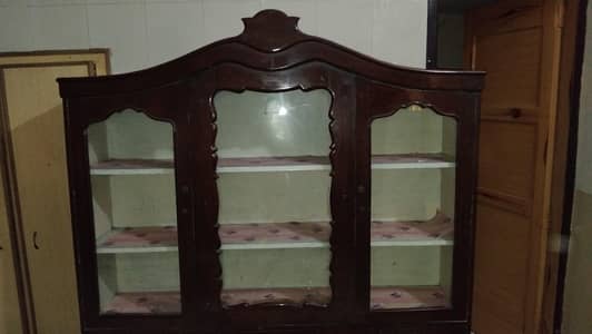 Solid Wood Crockery Cabinet / Display Showcase – Vintage Design