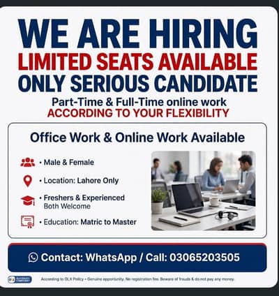 ONLINE JOBS AVAILABLE FOR SERIOUS CANDIDATE