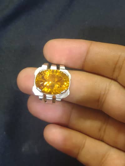citrine Ring Original citrine laser cutting