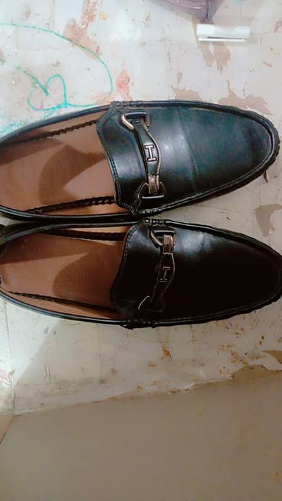 LV Style Black Loafer Shoes (Size 6) - Gently Used