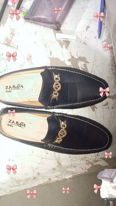 Zabata Kids Black Loafers (Size 5) - Good Condition