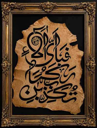 Calligraphy on Leather