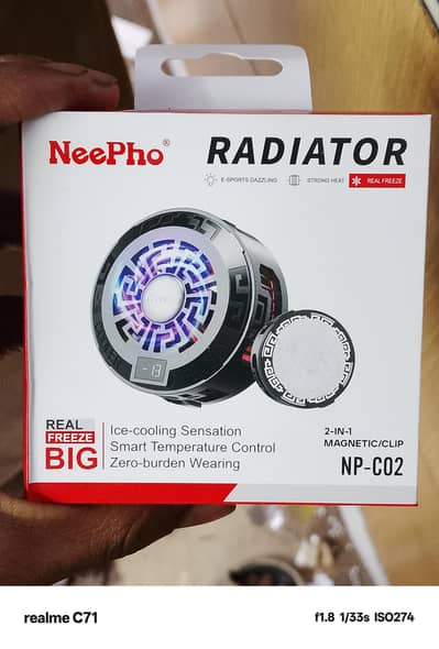 NeePho NP-C02 Gaming Phone Cooler | Magnetic & Clip 2-in-1 Radiator