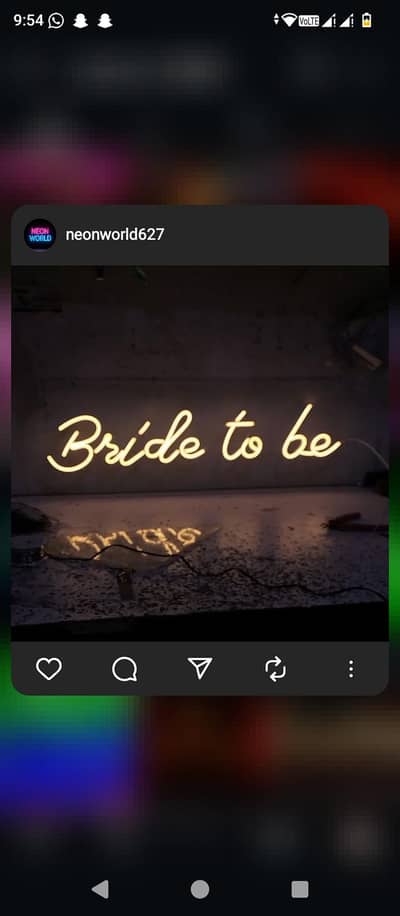 3D Neon sign board