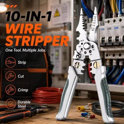 Multi Functional Industrial Wire Stripper Cutter Crimper Heavy Duty