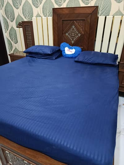 Full Bedroom Set | King Bed | 3 Door Almira | Dressing Table | Matress